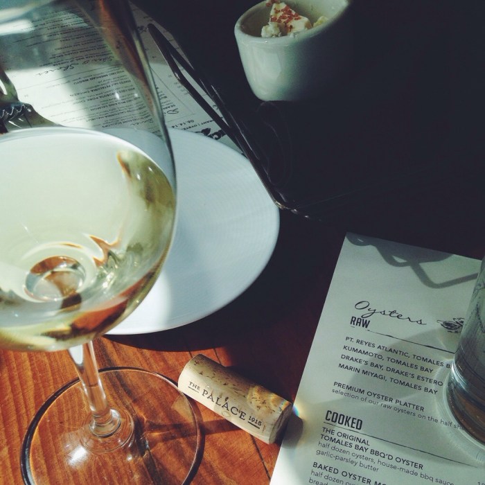 a Napa Sauvignon Blanc had great minerality to compliment the briney oysters