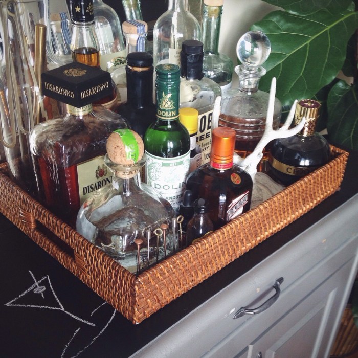 My version of a bar cart, this is a bar station complete with a chalkboard top to feature specialty drinks on fun occassions
