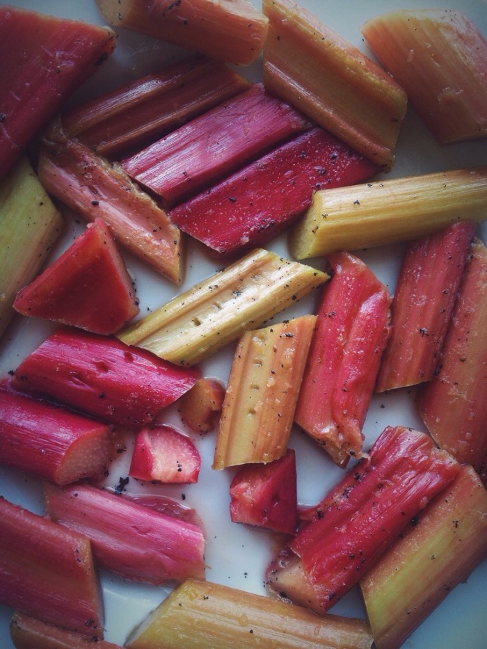 Stewed rhubarb