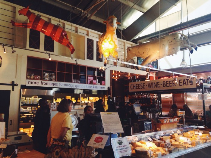 My personal favorite, the cheese and wine corner