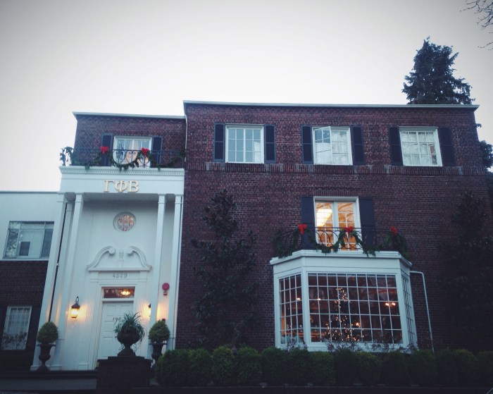 My old sorority all dressed up and pretty for the holidays