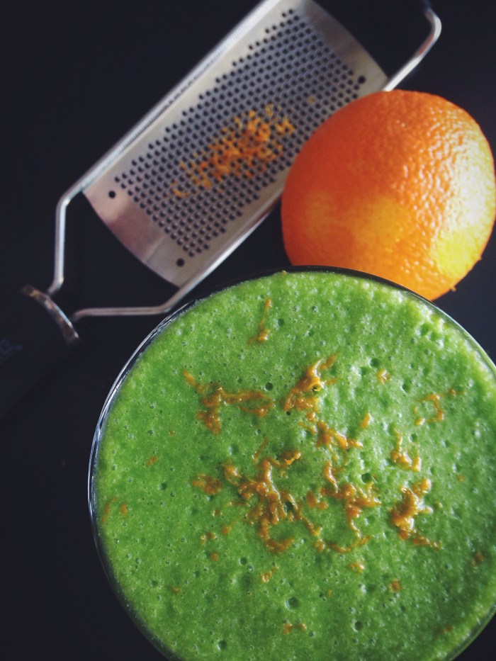 Greens, Cucumber, Ginger, Orange, Parsley, Coconut Oil