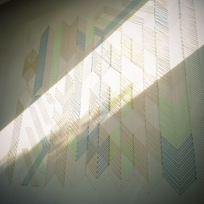 A cool art idea for a large blank wall.