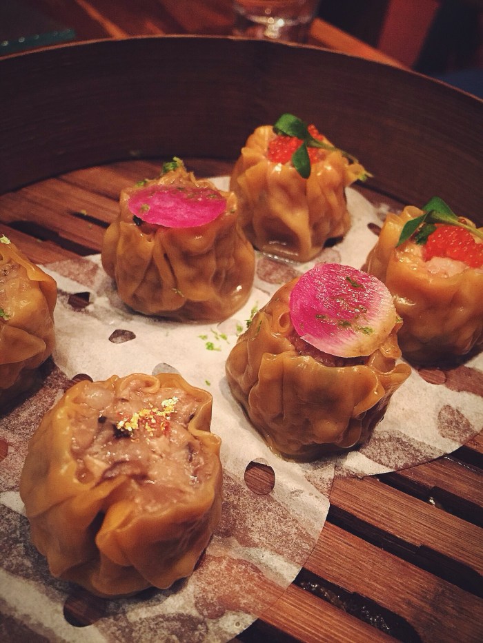 The sampler of Siu Mai, the pieces with the 24 carat gold flakes (sooo Vegas) were the best, they were traditional shrimp and pork.