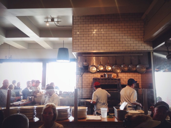 Open teeny tiny kitchen.