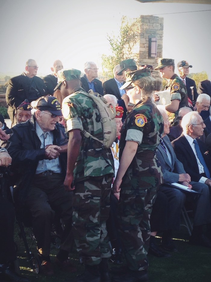 The new generation thanking the old. A really incredible sight to see.