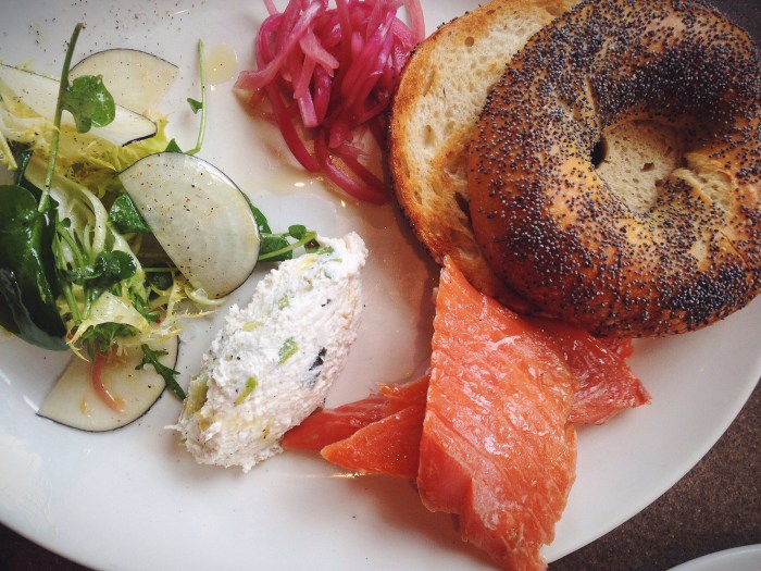 The trout smoked in house and bagel made from scratch was exceptional