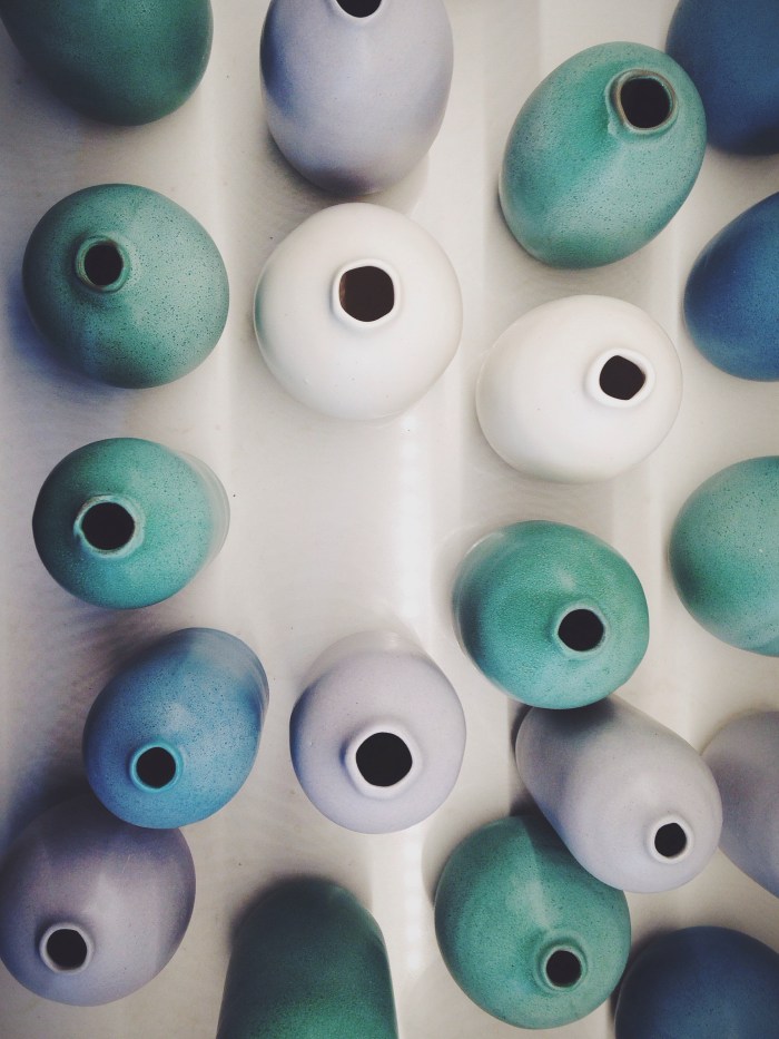 I think I want one of each of these handmade bud vases too