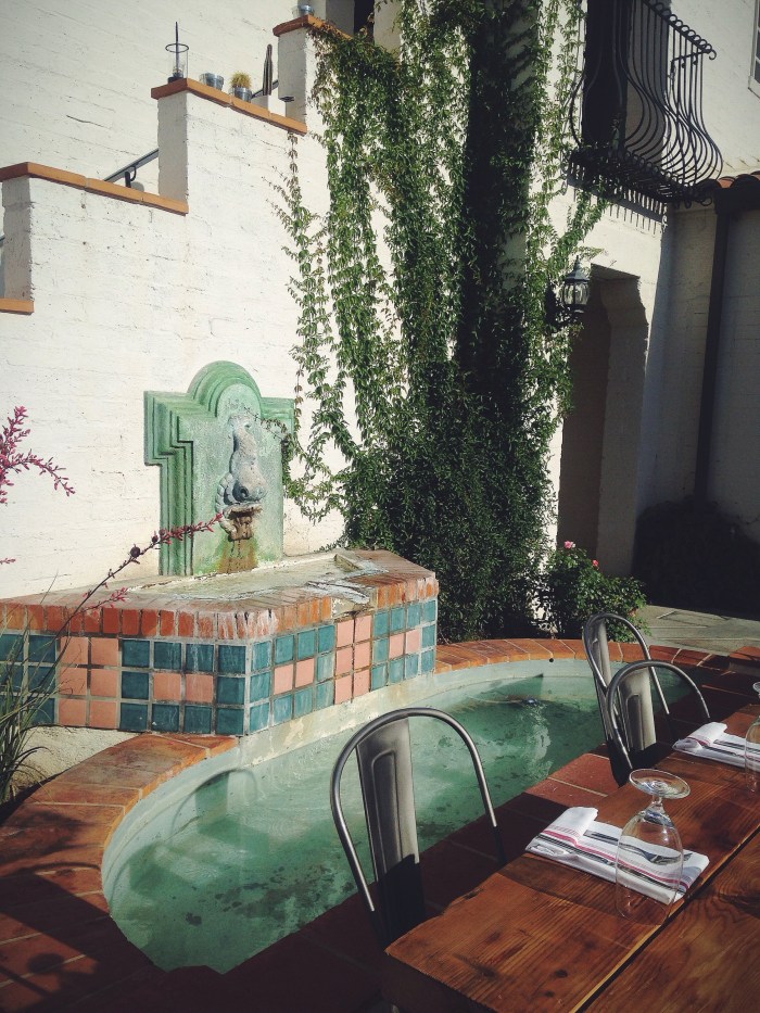 Cute outdoor seating for dinner once the sun sets