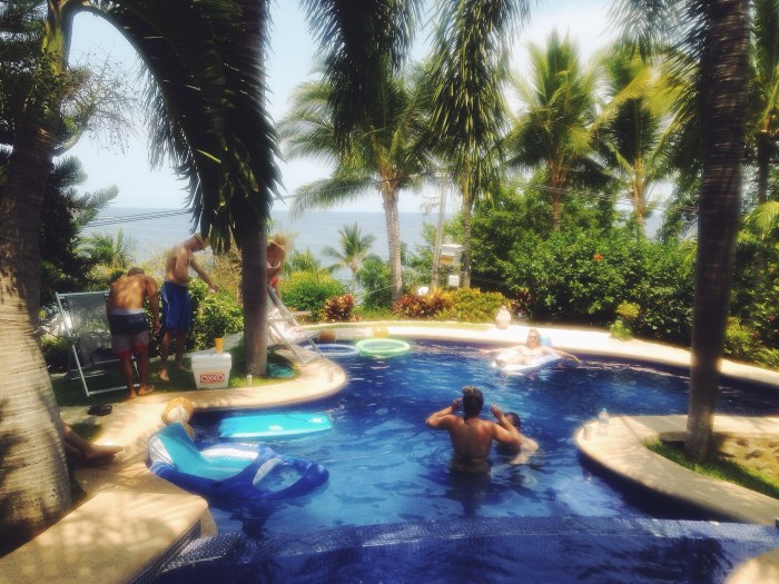 Our pool looking out over the ocean