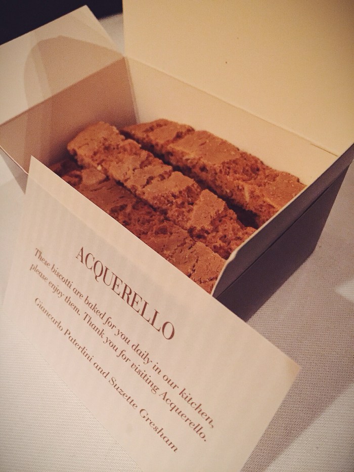 HANDS DOWN the absolute best freaking biscotti I have ever had. A little parting gift. (compliments of the chef)