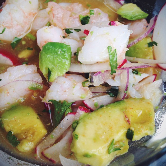 Delicious ceviche, but honestly nothing compared to the chicharrones