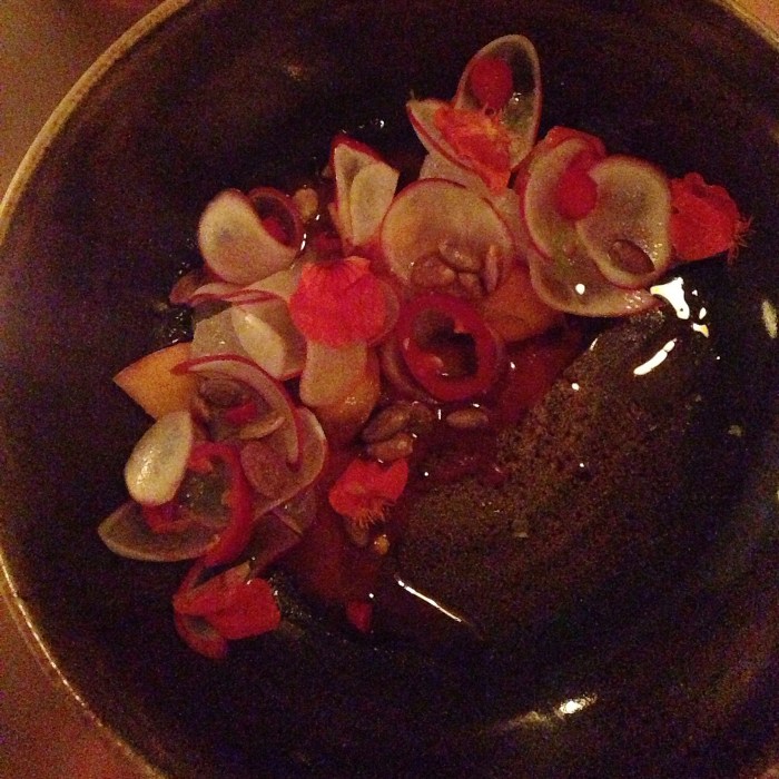 The hamachi was good but I wasn't a fan of it paired with fresh peaches...appreciated the seasonal approach though