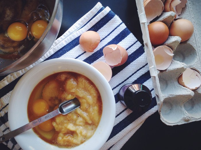 Mixing the wet ingredients