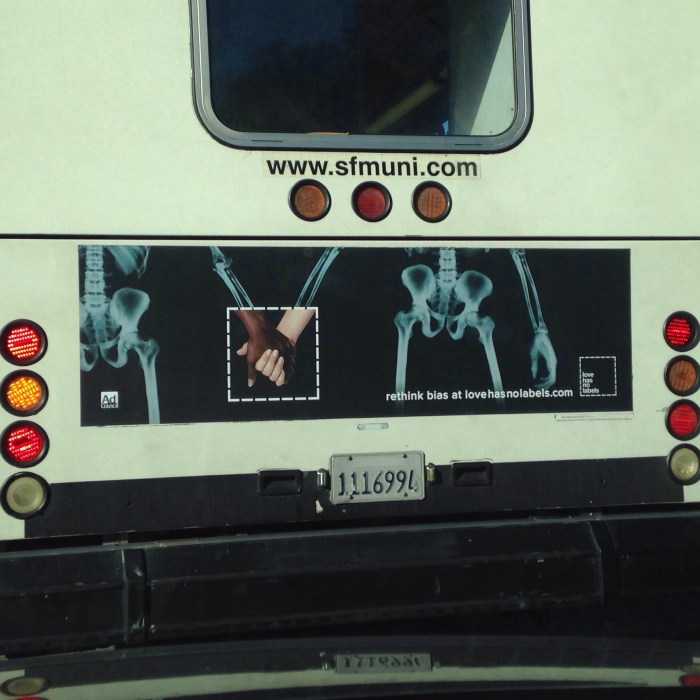 Given the events happening in the world I felt particularly touched by this bus ad, if only everyone thought about it this way