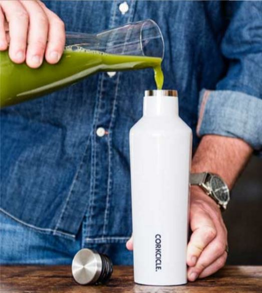 My hubs is ridiculously obsessed with keeping his beverage cold, the Corkcicle will keep beverages cold for 25 hours or hot for 12